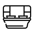 sections lunchbox line icon vector illustration black Royalty Free Stock Photo