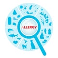 Sector with allergens Royalty Free Stock Photo