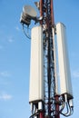 Sector antennas against the blue sky Royalty Free Stock Photo