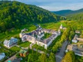 Secu monastery during a cloudy day in Romania Royalty Free Stock Photo