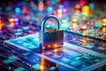 Secure Anonymized Data A TiltShift Perspective on Digital Privacy and Information Protection Royalty Free Stock Photo
