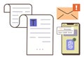 Secure Authentication Process with Mobile Verification Code and Fingerprint Access Royalty Free Stock Photo