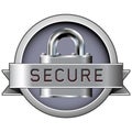 Secure badge for web or print Royalty Free Stock Photo