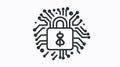 Secure Bitcoin Encryption Lock Vector Icons for Digital Currency Websites