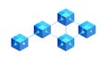 Secure Blockchain Data Network, Futuristic Technology, vector design Generative AI Royalty Free Stock Photo