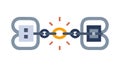 Secure Blockchain Network: Digital Connectivity Data Security, vector design Generative AI Royalty Free Stock Photo