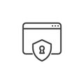Secure Browser line icon