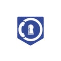 Secure Call Icon Logo Design.