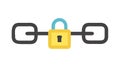 Secure Chain Link with Padlock Connection Icon, vector design Generative AI Royalty Free Stock Photo