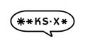 Secure Chat Bubble Icon: Encrypted Message with Asterisks Dots, vector design Generative AI Royalty Free Stock Photo
