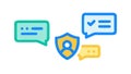 Secure Chat Messages Encrypted Communication Icon, vector design Generative AI Royalty Free Stock Photo