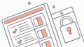 Secure Checklist and Task Verification Vector Interface Design, vector design Generative AI Royalty Free Stock Photo