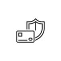 Secure checkout line icon