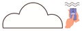 Secure Cloud Access with Mobile Authentication for Data Protection Royalty Free Stock Photo