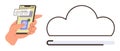 Secure Cloud Access with Two-Factor Authentication and Data Sync Royalty Free Stock Photo