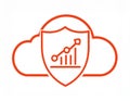 Secure Cloud Analytics for Business Growth Icon Royalty Free Stock Photo
