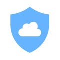 Secure cloud, cloud protection, cloud security icon design Royalty Free Stock Photo
