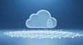 Secure Cloud Computing: Advanced Data Protection for Business Users on a Digital Network Background. Royalty Free Stock Photo