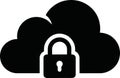 Secure Cloud Computing and Data Protection Icon Royalty Free Stock Photo