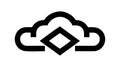 Secure Cloud Computing Storage Network Icon, vector design Generative AI Royalty Free Stock Photo