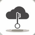 Secure Cloud Data Access Icon Royalty Free Stock Photo