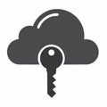 Secure Cloud Data Access Icon (1 Royalty Free Stock Photo