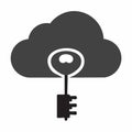Secure Cloud Data Access Vector Icon Royalty Free Stock Photo