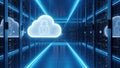 Secure cloud data center with advanced encryption Royalty Free Stock Photo