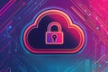 Secure Cloud Data: Digital Privacy and Protection in the Cyber World Royalty Free Stock Photo