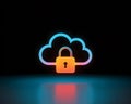 Secure cloud data storage with advanced encryption Royalty Free Stock Photo