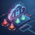 Secure Cloud Data Storage on Mobile Device Royalty Free Stock Photo