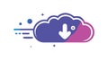Secure Cloud Download and Synchronization Icon, vector design Generative AI Royalty Free Stock Photo