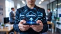 Secure Cloud File Storage & Data Backup with Encryption, Sync & Mobile Access Royalty Free Stock Photo