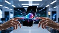 Secure Cloud File Storage & Data Backup with Encryption, Sync & Mobile Access Royalty Free Stock Photo