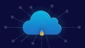 Secure Cloud Network: Protecting Sensitive Data with Encryption and Access Control Royalty Free Stock Photo