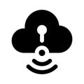 Secure cloud, cloud protection, cloud security icon design Royalty Free Stock Photo