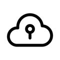 Secure cloud, cloud protection, cloud security icon design Royalty Free Stock Photo