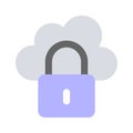Secure cloud, cloud protection, cloud security icon design Royalty Free Stock Photo