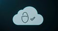 Secure Cloud Storage for Business Data Protection and Digital Safety Infrastructure Royalty Free Stock Photo