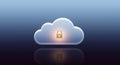 Secure Cloud Storage and Data Protection for Businesses: Conceptual Digital Security Icon Royalty Free Stock Photo