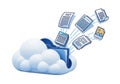 Secure cloud storage solution for business data transfer and organization Royalty Free Stock Photo