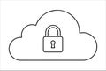 Secure cloud storage Vector Royalty Free Stock Photo