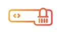 Secure Code Development Lock Icon, vector design Generative AI Royalty Free Stock Photo