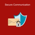 Secure communication or data protection. Royalty Free Stock Photo