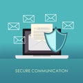 Secure communication. Email protection. Spam protection Royalty Free Stock Photo