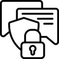 Secure Communication Flat Vector Icon Royalty Free Stock Photo