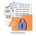 Secure Communications. Advanced data encryption transforms messages