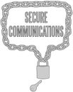 Secure Communications chain lock frame Royalty Free Stock Photo