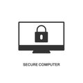 Secure computer icon