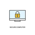Secure computer icon Royalty Free Stock Photo